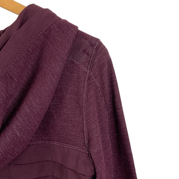 ♻️DONATED 5-1-25♻️ LULULEMON Zip Up Hoodie Size 6 Heathered Burgundy Maroon  A27 - Picture 9 of 14
